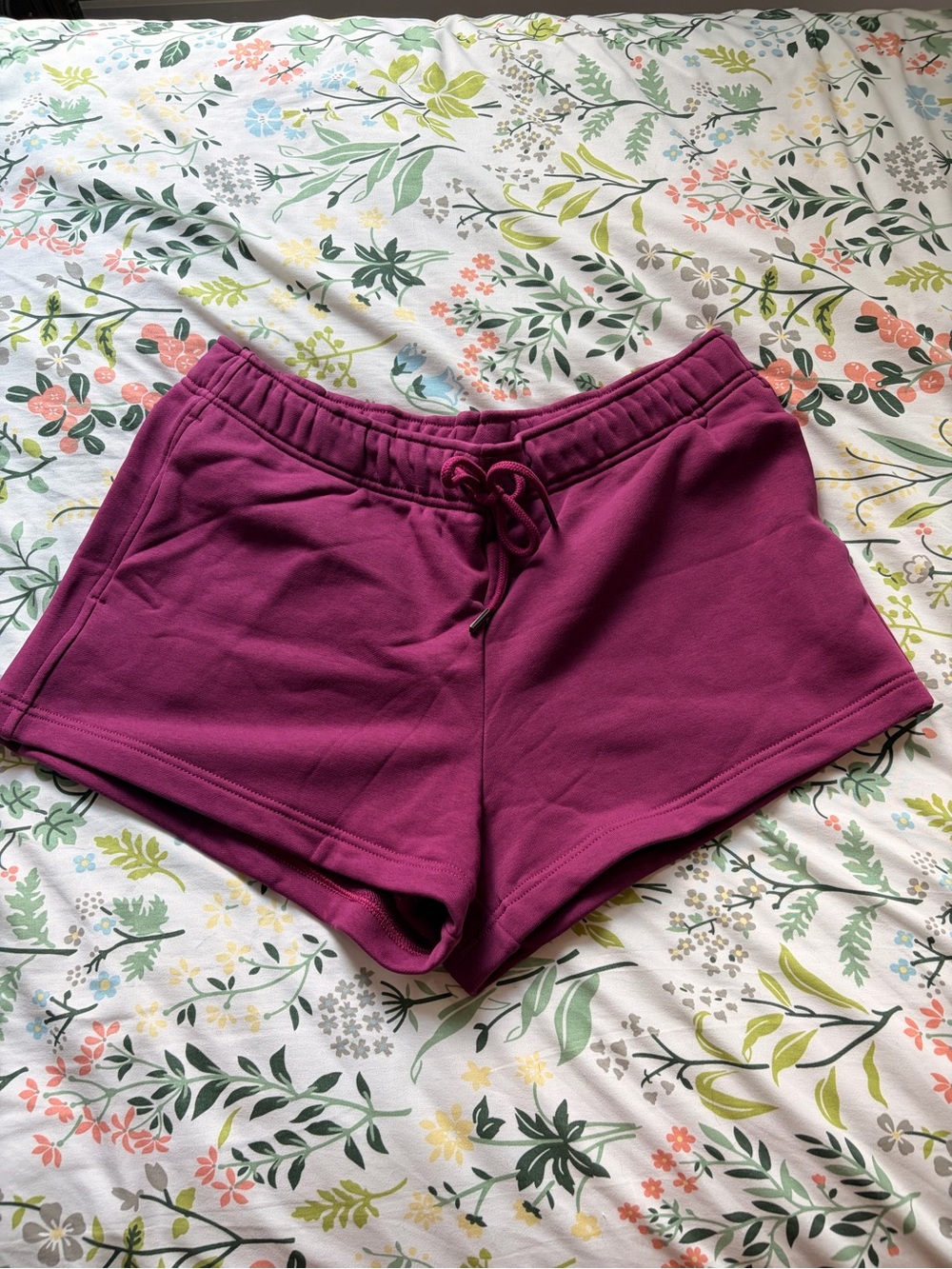 Athleta Heavyweight Terry Sportie Short, Wildberry Wash, large - Picture 2 of 5